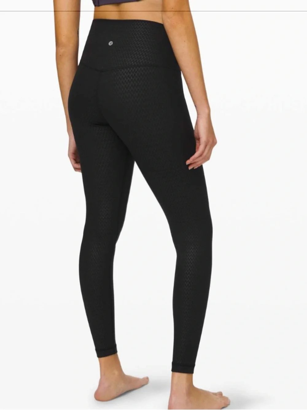 Lululemon Align Pant 28” Rare Diverge Emboss Black on Black – Size 4 Like New - Picture 8 of 13